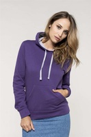 Pulóver Kariban női kapucnis női (80%pamut) navy/red, M