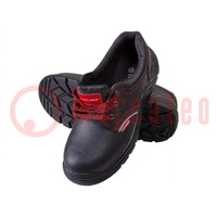 Botas; Medida: 37; negro; cuero; resbalón; con puntera de metal