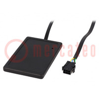 RFID reader; 7÷32V; 1-wire; antenna; 54x85x7mm; black; 125kHz