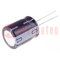 Condensateur: électrolytique; THT; 120uF; 200VDC; Ø10x40mm; ±20%