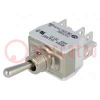 Switch: toggle; Pos: 2; DPDT; ON-ON; 15A/250VAC; 15A/12VDC; 600H