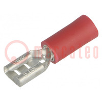 Terminal: flat; 4.8mm; 0.5mm; female; 0.5÷1.5mm2; crimped; red