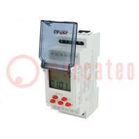 Programmable time switch; Range: 24h / 7days; SPDT; 230VAC; PIN: 5