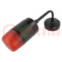 Signalgeber: Signalampel; LED; rot/grün; 20÷30VDC; IP65; Ø75x337mm