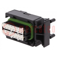 Connector: automotive; female; plug; PIN: 28; Type: w/o contacts