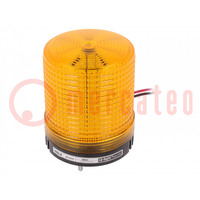 Signaller: lighting; flashing light; amber; S80LS; 10÷30VDC; IP65