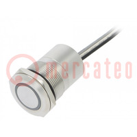 Interruptor: capacitivo; Pos: 2; SPST-NC; 0,01A/12VCC; IP68; ON-OFF