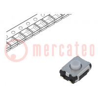 Mikrokapcsoló TACT; SPST; poz: 2; 0,02A/15VDC; SMT; nincs; 2,5mm