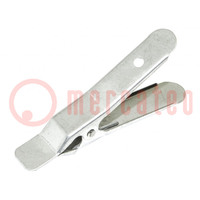 Clip; Max jaw capacity: 13mm; 10A; stainless steel; L: 58.4mm