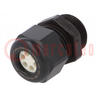 Cable gland; multi-hole; M20; 1.5; IP68; polyamide; black; 3mm