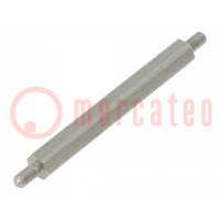 Screwed spacer sleeve; 45mm; Ext.thread: M3; hexagonal