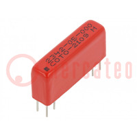 Relay: reed switch; DPDT; Ucoil: 5VDC; 0.25A; max.100VDC; 10W; THT