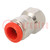 Push-in fitting; straight; -0.99÷20bar; nickel plated brass