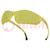 Lunettes de protection; Lentille: jaune; Classe: 1; MEIA