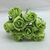 Artificial Colourfast Cottage Rose Bud Bunch, 8 Flowers - 21cm, Lime