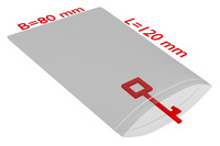 PE-Druckverschlussbeutel, 80x120mm, 90µ, transparent, geeignet für Lebensmittel