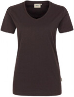 Damen V-Shirt Micralinar® schokolade Gr. 3XL