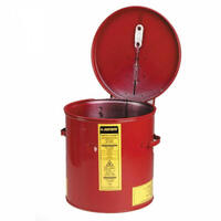 Justrite Reinigungsbehälter, Stahlblech Deckel m. Schmelzlotsicherung, schließt im Brandfall, Inhalt 8,0 Liter