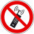 Mobilfunk verboten Verbotsschild - Verbotszeichen selbstkl. Folie, Größe 20cm DIN EN ISO 7010 P013 ASR A1.3 P013