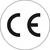CE-Kennzeichnung, 40 Stück auf Bogen Text: CE, Folienetik, gestanzt, 1,50cm