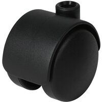 Produktbild zu Doppel-Lenkrolle Duo hart Kunststoff 50 mm 50 kg schwarz