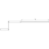 Produktbild zu MACO RUSTICO Bedienungskurbel BLR ohne Kreuzgelenk, L=400 mm, schwarz (23859)