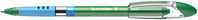 Kugelschreiber Slider Basic, Kappenmodell, M, grün, Schaftfarbe: transparent
