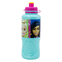 STOR BOTELLA DE AGUA DE PLÁSTICO INFANTIL ERGONÓMICA DE 430 ML DE BARBIE