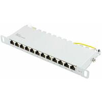 Good Connections Patchpanel 10"Cat. 6 12-P. 0,5HE lichtgr.