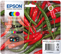 Epson 503 XL inktcartridge 4 stuk(s) Origineel Hoog (XL) rendement Zwart, Cyaan, Magenta, Geel