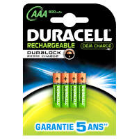 Duracell 4 AAA 800mAh Batteria ricaricabile Mini Stilo AAA Nichel-Metallo Idruro (NiMH)