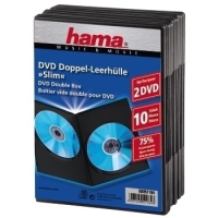 Hama DVD Slim Double-Box 10, Black 2 discs