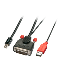 Lindy 41995 Videokabel-Adapter 0,5 m DVI-D Mini Displayport Schwarz