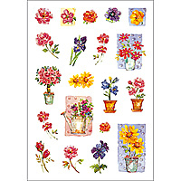 HERMA Decorative label DECOR flower pots glittery 2 sheets etiqueta decorativa engomada