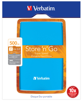 Verbatim Store'n'Go 500GB USB 3.0 disque dur externe 500 Go Bleu