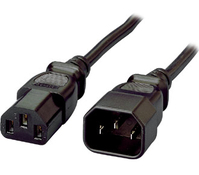 Equip 112100 câble électrique Noir 1,8 m Coupleur C13 Coupleur C14