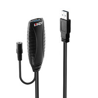 Lindy 43156 USB-kabel 10 m USB 3.2 Gen 1 (3.1 Gen 1) USB A Zwart