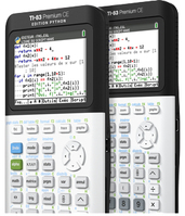 Texas Instruments TI‑83 Premium CE calculadora Bolsillo Calculadora científica Negro, Blanco