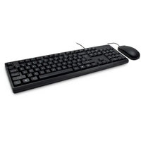 Inter-Tech NK-1000EC klawiatura Dołączona myszka Biuro USB QWERTY Angielski Czarny