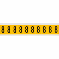 Brady 1530-8 self-adhesive label Rectangle Permanent Black, Yellow 10 pc(s)