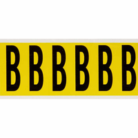 Brady 3450-B etiket Rechthoek Verwijderbaar Zwart, Geel 6 stuk(s)
