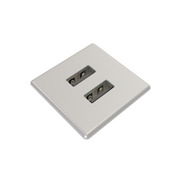 Kondator 935-PM31S socket-outlet 2 x USB A Silver