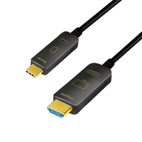 LogiLink CUF0100 video kabel adapter 10 m USB Type-C HDMI Type A (Standaard) Zwart
