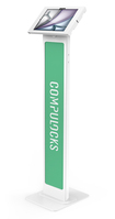 Compulocks iPad Air M2 11" (2024), Apex Enclosure Brandable Floor Stand - White