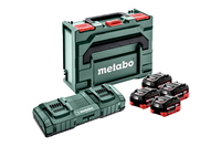 Metabo SET 4 X LIHD Batterij/Accu Zwart, Rood Universal