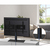 Manhattan TV & Monitor Mount, Desk, 1 screen, Screen Sizes: 32-65", Black, Stand Assembly, VESA 100X100 to 600 X 400mm, Max 45kg, Tempered Glass Base, Lifetime Warranty