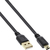 InLine USB 2.0 Flachkabel, USB A ST an Mini-B ST (5pol.), schwarz, 1,5m