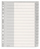 Leitz 12760000 lengüeta de índice Separador en blanco con pestaña Plástico Gris