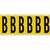 Brady 3450-B self-adhesive label Rectangle Removable Black, Yellow 6 pc(s)