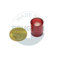 Extra starke Zylindermagnete ø14mm für Glasboards aus NdFeB in der Farbe transparent rot